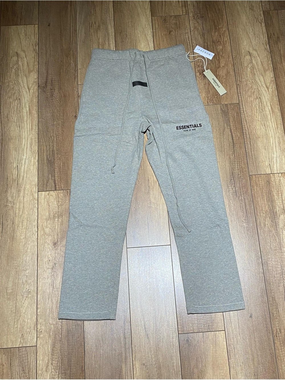 Essentials Fear of God Dark Oatmeal Heather Gray Uncuffed Sweatpants Brand New